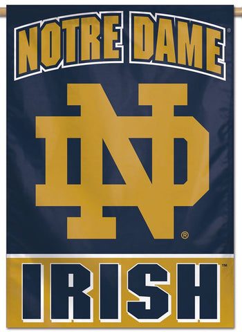 Notre Dame Fighting Irish "ND IRISH" 28x40 Premium Wall Banner Flag - Wincraft Inc.