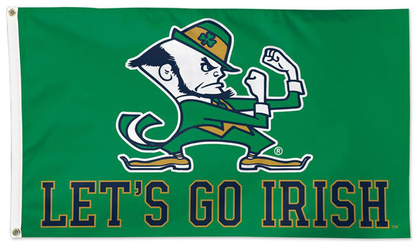 Notre Dame University "Let's Go Irish" Official NCAA Deluxe 3'x5' Team Flag - Wincraft