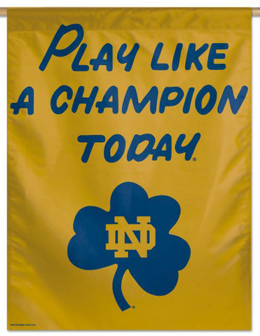 Notre Dame Fighting Irish "Play Like a Champion" Premium Wall Banner Flag - Wincraft Inc.