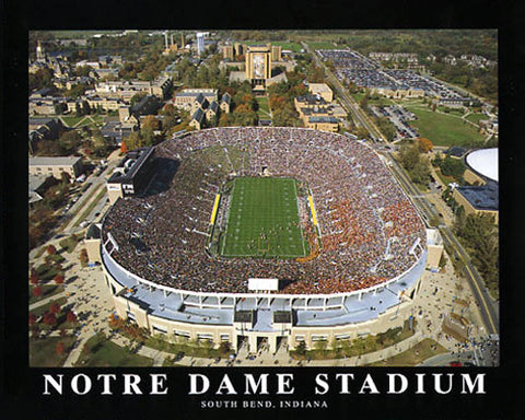 Notre Dame Stadium "From Above" Premium Poster Print - Aerial Views Inc.