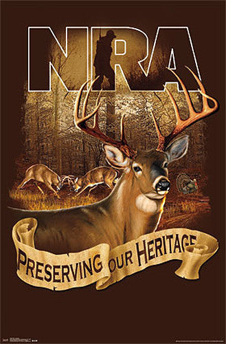 NRA National Rifle Association "Preserving our Heritage" Gun Rights Poster - Trends Int'l.