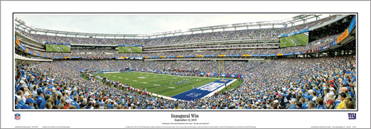 New York Giants MetLife Stadium at Night 8 x 10 Framed Football