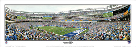 New York Giants "13 Yard Line" (9/12/2010) MetLife Stadium Panoramic Poster - Everlasting