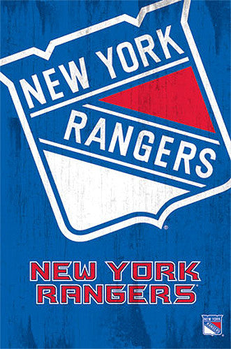 New York Rangers NHL Hockey Official Team Logo Poster - Costacos 2013