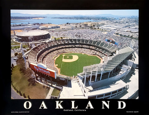 Oakland Coliseum "From Above" Oakland A's Premium Poster - Aerial Views
