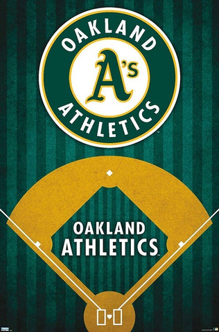 Oakland A's Athletics MLB Baseball Official Team Logo 22x34 Poster - Trends International