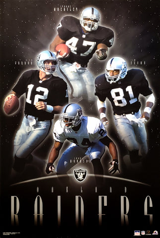 Oakland Raiders "Superstars" 4-Player NFL Football Poster - Starline 2001