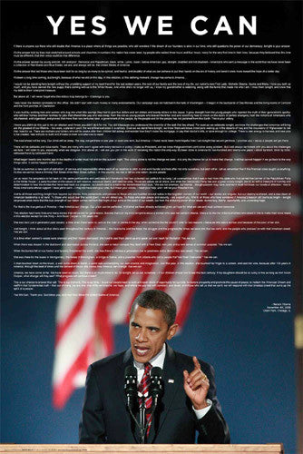 Barack Obama Grant Park Victory Speech (11/4/2008) Poster - Import Images Inc.