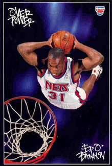 Ed O'Bannon "Overpower" New Jersey Nets Poster - Costacos 1995