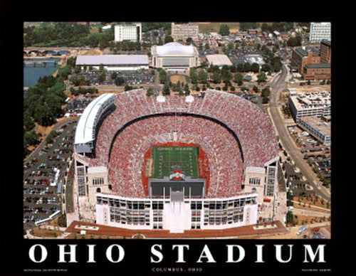 Ohio Stadium "From Above" Buckeyes Football Gameday Poster Print - Aerial Views