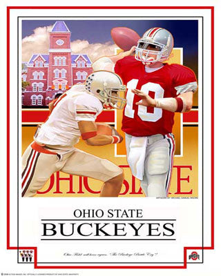Ohio State Buckeyes "Battle Cry" Poster - Action Images 2008
