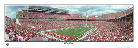 Ohio Stadium Buckeyes Gameday "48 Yard Line" Panoramic Poster Print - Everlasting Images