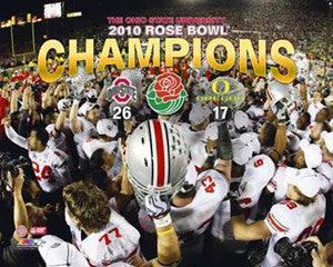 Ohio State Buckeyes "Helmets" 2010 Rose Bowl Champs - Photofile 16x20