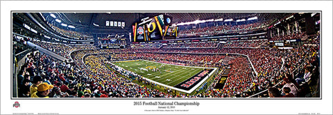 Ohio State Buckeyes 2015 NCAA Football National Championship Game Panoramic Poster Print - Everlasting