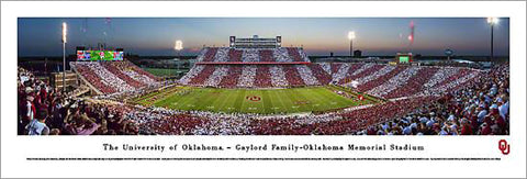 Oklahoma Sooners Football "Stripe the Stadium" Panoramic Poster Print - Blakeway 2013