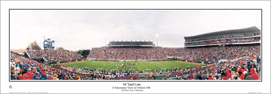 Ole Miss Rebels Mississippi Football "44 Yard Line" Panoramic Poster Print - Everlasting Images 2005