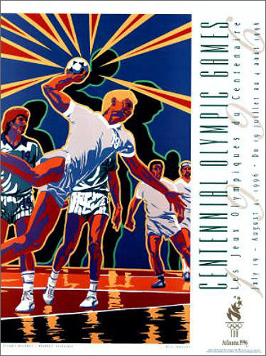 Atlanta 1996 Olympic Team Handball Official Event Poster - Fine Art Ltd.