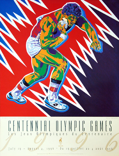 Atlanta 1996 Olympics Official Shot Put Event Poster - Fine