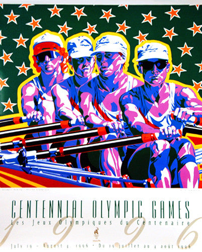 Atlanta 1996 Olympics ROWING Official Event Poster by Hiro Yamagata - Fine Art Ltd.