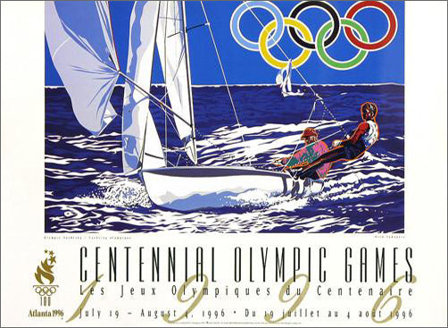 Atlanta 1996 Summer Olympics Yachting Official Event Poster by