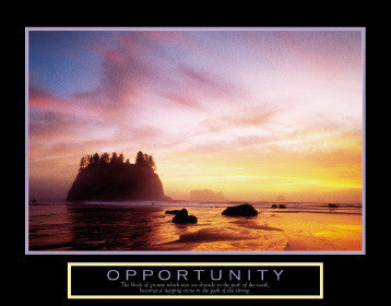 Tidal Basin at Sunset "Opportunity" (Path of the Strong) Motivational Poster - Front Line