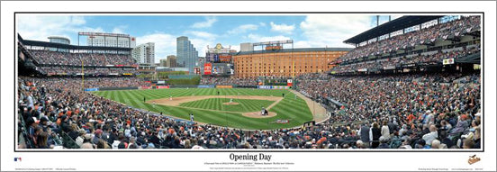 Oriole Park at Camden Yards "Opening Day" Baltimore Orioles Panoramic Poster - Everlasting 2010