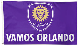 Orlando City Football Club "VAMOS ORLANDO" Official MLS Soccer DELUXE 3' x 5' Flag - Wincraft Inc.
