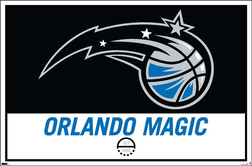Orlando Magic NBA Basketball Official Team Logo and Wordmark Poster - Costacos Sports