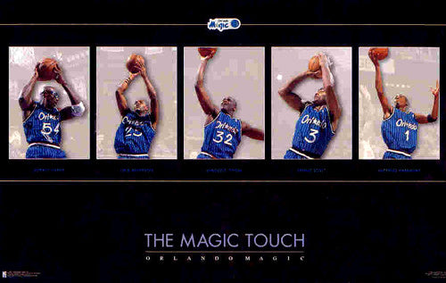 Orlando Magic "The Magic Touch" (1996) NBA Action Poster - Costacos Brothers