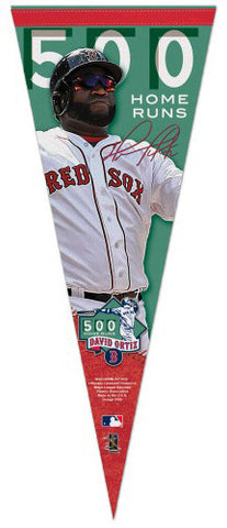 David Ortiz 500 Home Runs Boston Red Sox Commemorative Premium Felt Pennant - Wincraft
