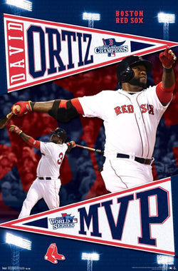 David Ortiz 2013 Boston Red Sox World Series MVP Commemorative Poster - Costacos Sports