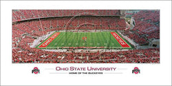 Ohio State Football "Home of the Buckeyes" Ohio Stadium Panoramic Poster - Rick Anderson