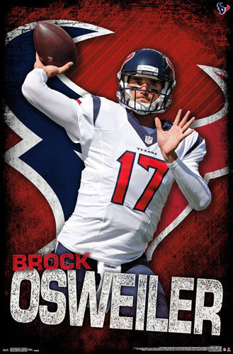 Brock Osweiler "Gunslinger" Houston Texans QB NFL Action Wall Poster - Trends International 2016