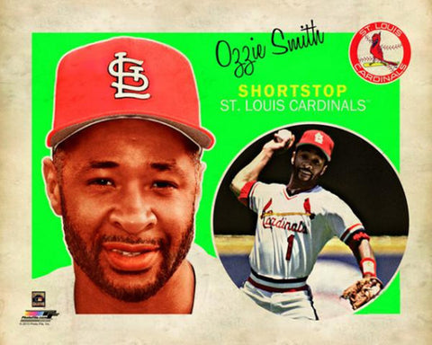 Ozzie Smith "Retro SuperCard" St. Louis Cardinals Premium Poster Print - Photofile 16x20