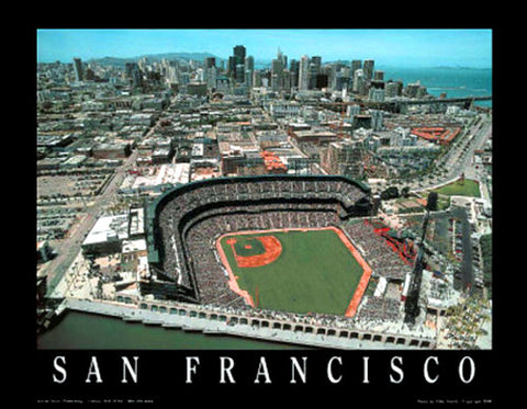 San Francisco Giants AT&T Park "From Above" Poster Print - Aerial Views Inc.