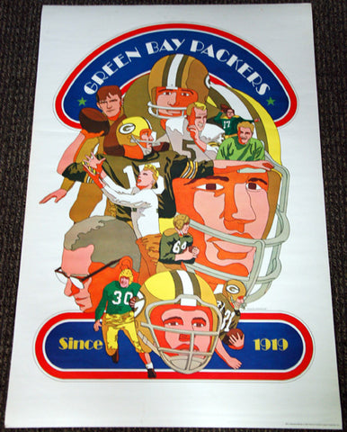Green Bay Packers NFL Collectors Series 1968 Vintage Original Poster