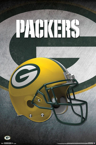 Green Bay Packers Official NFL Football Team Helmet Logo Poster
