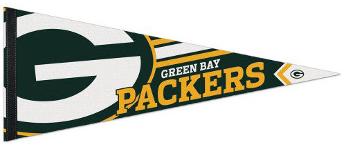 Green Bay Packers Logo-Style NFL Football Team Premium Felt Collector's PENNANT - Wincraft