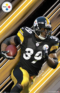 Willie Parker "Fast Willie" Pittsburgh Steelers Poster - Costacos 2007