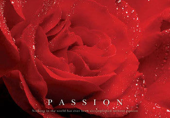 Red Flower "Passion" Motivational Poster - Pyramid