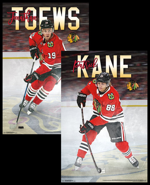 Jonathan Toews and Patrick Kane "Super Action" Chicago Blackhawks NHL Hockey 2-Poster Set - Trends Int'l.