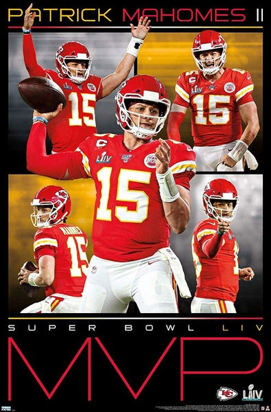 Patrick Mahomes Kansas City Chiefs Super Bowl LIV MVP Commemorative NFL Poster - Trends 2020