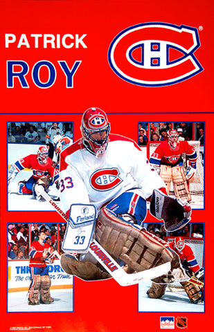 Patrick Roy "5-Pic" Montreal Canadiens Goalie Classic NHL Action Poster - Starline 1990