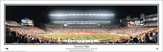 New England Patriots Gillette Stadium Opening Night Panoramic Poster Print - Everlasting