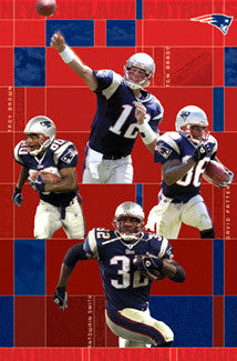 New England Patriots "Four Stars" Action Poster - Costacos 2003