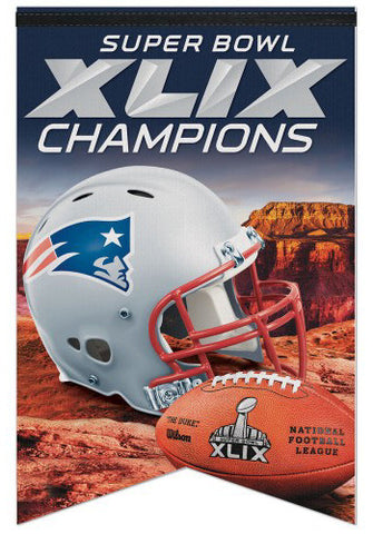 New England Patriots Super Bowl XLIX Champs Premium Felt BANNER (2015)