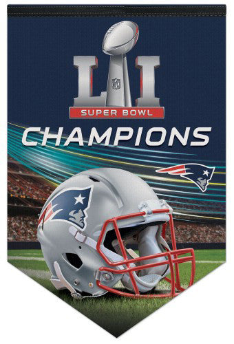 New England Patriots Super Bowl LI (2017) Champions Premium Felt Collector's Banner - Wincraft Inc.