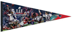 New England Patriots Super Bowl LI MOMENTS Premium XL Felt Collector's PENNANT