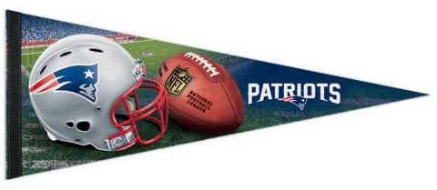 New England Patriots NFL Football Official Helmet-Style Premium Felt Pennant - Wincraft Inc.