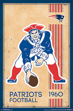 Boston Patriots NFL Heritage Series Retro Logo c.1960 Official Team Poster - Costacos Sports